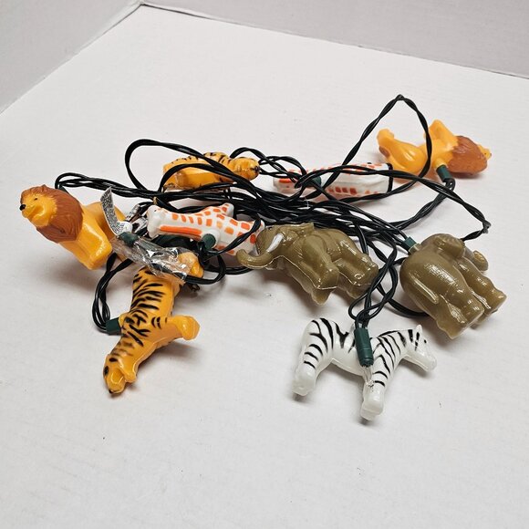 Zoo Safari Wild Animal String Light Jungle Giraffe Zebra Elephant Tiger Works - Picture 10 of 12